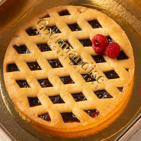Crostata di lamponi artigianale pugliese Gourmandise 
